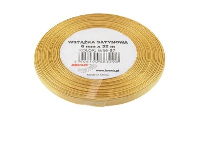 Opakowanie Wstążka satynowa złota 6mmx32m 2szt