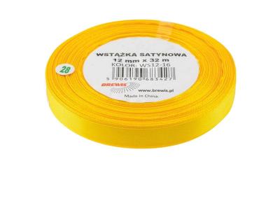Opakowanie Wstążka satynowa żółta 12mmx32m