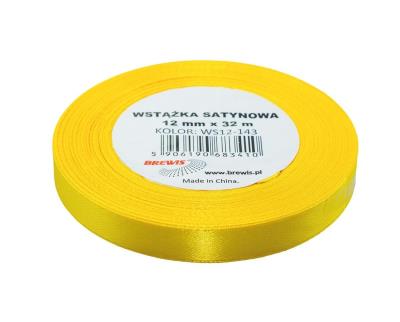 Opakowanie Wstążka satynowa żółta 12mmx32m
