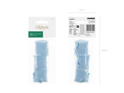 Opakowanie Wstążka szyfonowa błękit 40mm/5m 3szt