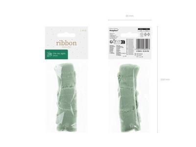 Opakowanie Wstążka szyfonowa pistacja 40mm/5m 3szt