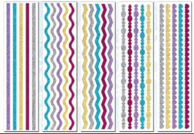 Opakowanie Wstążki samoprzylepne z brokatem 8x31cm