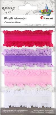 Opakowanie Wstążki satynowe 26mm x1m 4 kolory
