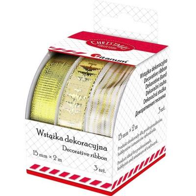 Opakowanie Wstążki tekstylne 15mm/2m 3 wzory