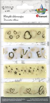 Opakowanie Wstążki z organzy 26mm x1m 4szt