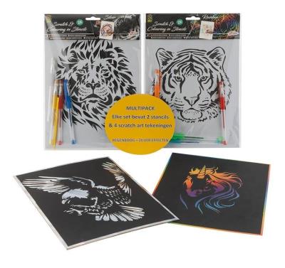 Opakowanie Wydrapywanka A4 Zwierzęta mix