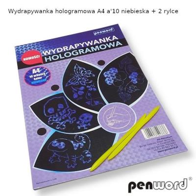 Opakowanie Wydrapywanka hologramowa A4 niebieska