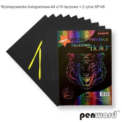 Opakowanie Wydrapywanka hologramowa A4 tęczowa