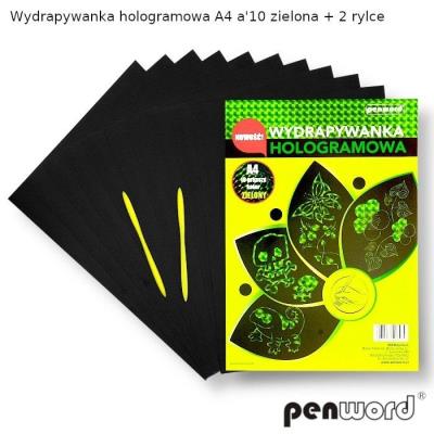 Opakowanie Wydrapywanka hologramowa A4 zielona