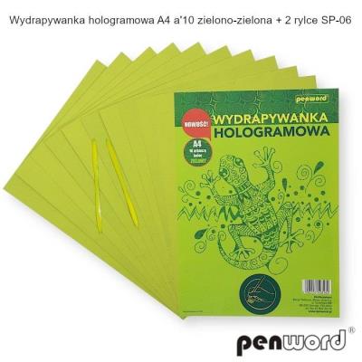 Opakowanie Wydrapywanka hologramowa A4 zielona