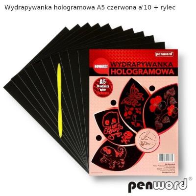 Opakowanie Wydrapywanka hologramowa A5 czerwona