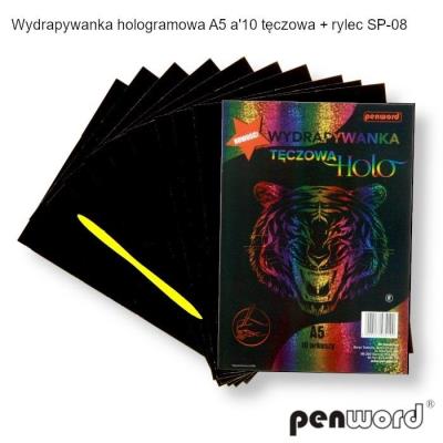 Opakowanie Wydrapywanka hologramowa A5 tęczowa
