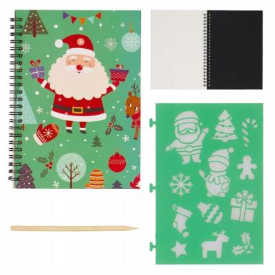 Opakowanie Wydrapywanka świąteczna z szablonami A5 10 arkuszy