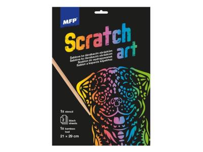 Opakowanie Wydrapywanka szablon A4 Pies + 2 kartki