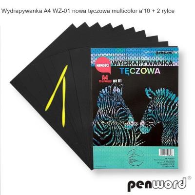 Opakowanie Wydrapywanka tęczowa A4 10 arkuszy WZ-01