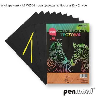 Opakowanie Wydrapywanka tęczowa A4 10 arkuszy WZ-04