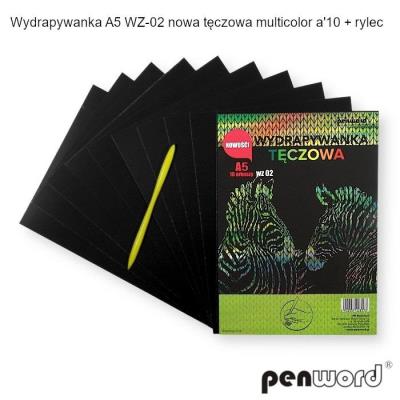 Opakowanie Wydrapywanka tęczowa A5 10 arkuszy WZ-02