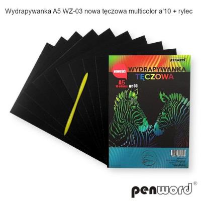 Opakowanie Wydrapywanka tęczowa A5 10 arkuszy WZ-03