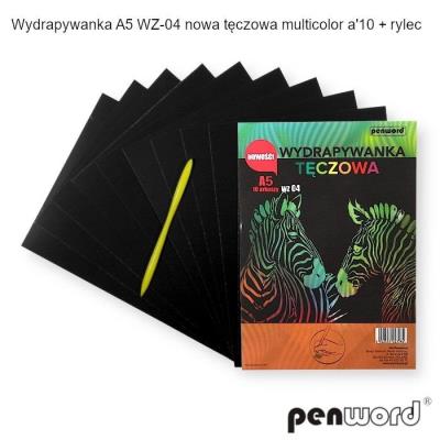 Opakowanie Wydrapywanka tęczowa A5 10 arkuszy WZ-04