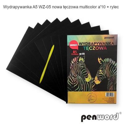 Opakowanie Wydrapywanka tęczowa A5 10 arkuszy WZ-05