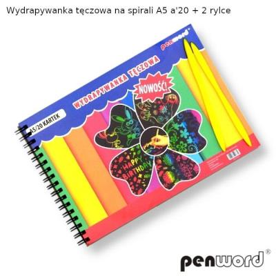 Opakowanie Wydrapywanka tęczowa A5 na spirali