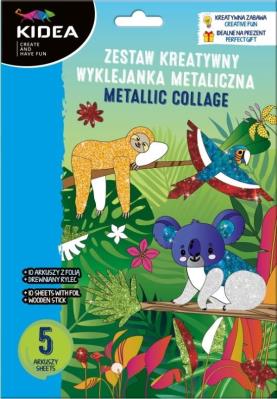 Opakowanie Wyklejanka metaliczna Zwierzęta KIDEA