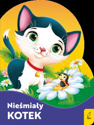 Wykrojnik. Nieśmiały kotek. Autor: Kozłowska Urszula. SmakLiter.pl Okładka książki Wykrojnik. Nieśmiały kotek