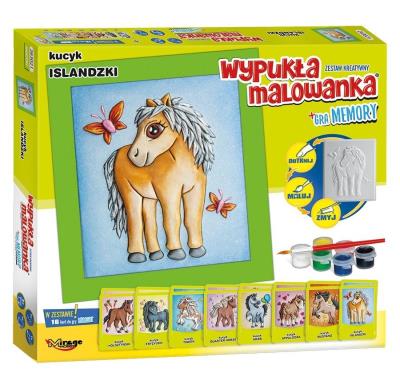 Opakowanie Wypukła malowanka Kucyk Islandzki + gra memory