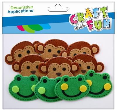 Opakowanie Żaba i małpa filcowa samoprzylepna 10szt