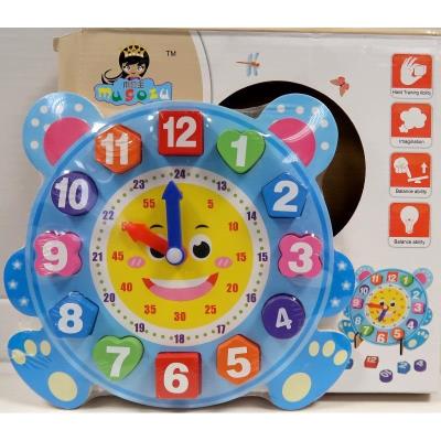 Opakowanie Zabawka edukacyjna drewniana zegar