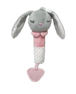 Opakowanie Zabawka z dźwiękiem króliczek szary 17cm