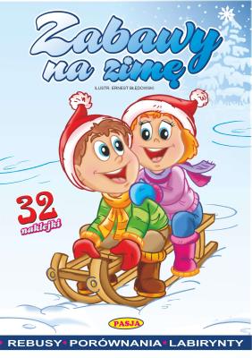 Zabawy na zimę. Kolorowanka. Autor: Ernest Błędowski. SmakLiter.pl Okładka książki Zabawy na zimę. Kolorowanka