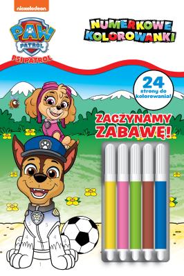 Zaczynamy zabawę! Numerkowe kolorowanki. Psi Patrol. Autor: Opracowanie zbiorowe. SmakLiter.pl Okładka książki Zaczynamy zabawę! Numerkowe kolorowanki. Psi Patrol