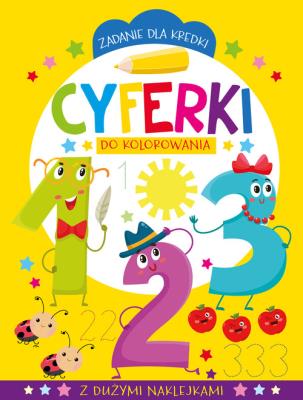 Zadanie dla kredki. Cyferki do kolorowania. Autor:   Praca zbiorowa. SmakLiter.pl Okładka książki Zadanie dla kredki. Cyferki do kolorowania