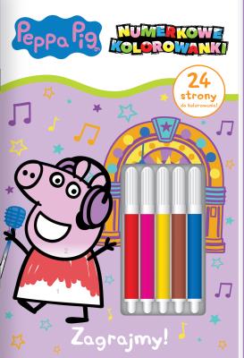Zagrajmy! Świnka Peppa. Numerkowe kolorowanki. Autor: Opracowanie zbiorowe. SmakLiter.pl Okładka książki Zagrajmy! Świnka Peppa. Numerkowe kolorowanki