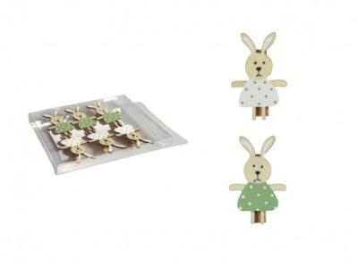 Opakowanie Zając klamerka drewniane 4,5cm 6szt