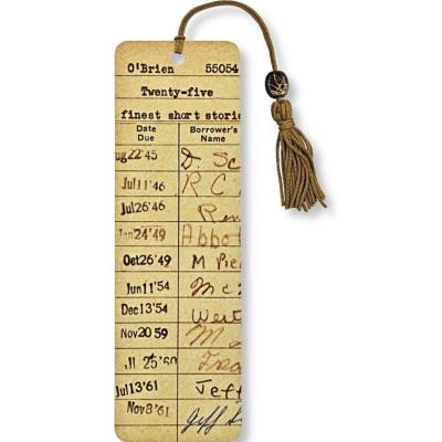 Opakowanie Zakładka do książki Karta biblioteczna Vintage