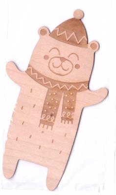 Opakowanie Zakładka drewniana - Miś