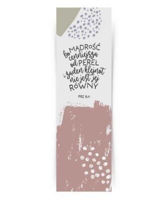 Zakładka duża - Bo mądrość cenniejsza. Wydawca: Szaron. SmakLiter.pl Opakowanie Zakładka duża - Bo mądrość cenniejsza