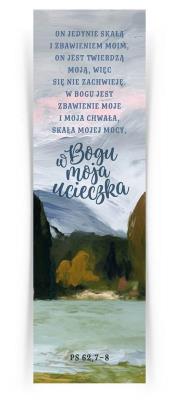 Zakładka duża - On jedynie skałą. Wydawca: Szaron. SmakLiter.pl Opakowanie Zakładka duża - On jedynie skałą