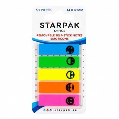 Zakładka indeksująca 44x12mm 5x20K Emoticon. Wydawca: Starpak. SmakLiter.pl Opakowanie Zakładka indeksująca 44x12mm 5x20K Emoticon