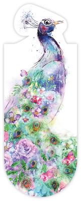 Opakowanie Zakładka magnetyczna owal Paw w kwiatach