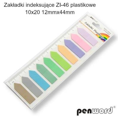 Zakładki indeksujące 12x44mm 10x20szt plastikowe. Wydawca: PENWORD. SmakLiter.pl Opakowanie Zakładki indeksujące 12x44mm 10x20szt plastikowe