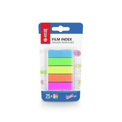 Zakładki indeksujące 12x45mm 5x25szt MemoBe. Wydawca: MemoBe. SmakLiter.pl Opakowanie Zakładki indeksujące 12x45mm 5x25szt MemoBe
