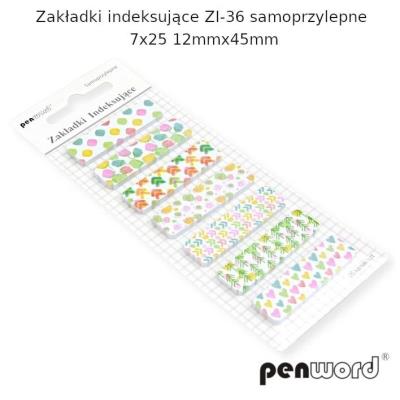Zakładki indeksujące 12x45mm 7x25szt. Wydawca: PENWORD. SmakLiter.pl Opakowanie Zakładki indeksujące 12x45mm 7x25szt