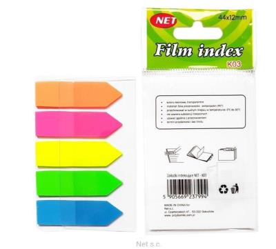 Zakładki indeksujące neon transparentne 5x25K. Wydawca: NET. SmakLiter.pl Opakowanie Zakładki indeksujące neon transparentne 5x25K