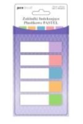 Zakładki indeksujące pastelowe 2x45mm 5x25szt. Wydawca: PENWORD. SmakLiter.pl Opakowanie Zakładki indeksujące pastelowe 2x45mm 5x25szt