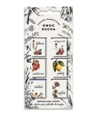 Zakładki magnetyczne - Owoc Ducha 6szt. Wydawca: Szaron. SmakLiter.pl Opakowanie Zakładki magnetyczne - Owoc Ducha 6szt