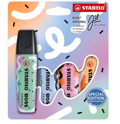 Zakreślacz Boss Original Pastel by Ju Schnee 4 kol. Wydawca: Stabilo. SmakLiter.pl Opakowanie Zakreślacz Boss Original Pastel by Ju Schnee 4 kol