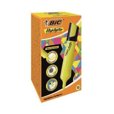 Opakowanie Zakreślacz Flat żółty (10szt) BIC